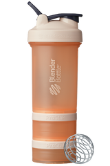 Cobalt blue ProStak shaker with storage for pills, supplements, protein, and more. | Color#Peach
